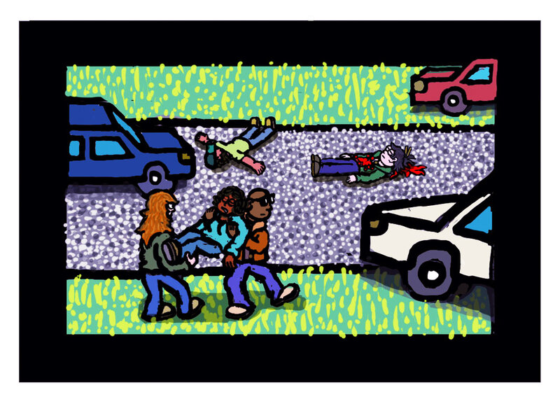 Wide Shot of Road Storyboard